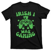 Irish I Was Gaming Gamer Game Controller Saint Patrick's Day T-Shirt