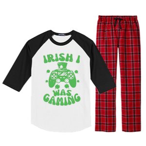 Irish I Was Gaming Gamer Game Controller Saint Patrick's Day Raglan Sleeve Pajama Set