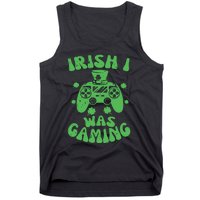 Irish I Was Gaming Gamer Game Controller Saint Patrick's Day Tank Top