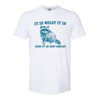 It Is What It Is And It Is Not Great Raccoon Softstyle® CVC T-Shirt