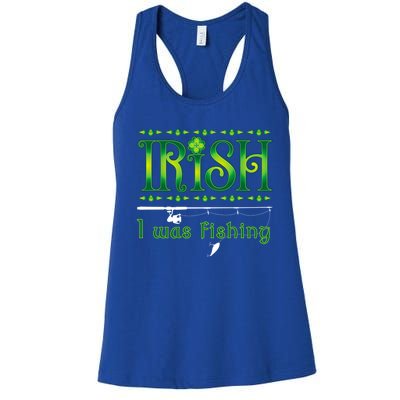 Irish I Was Fishing Shamrock Cool Gift Women's Racerback Tank