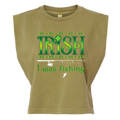 Irish I Was Fishing Shamrock Cool Gift Garment-Dyed Women's Muscle Tee