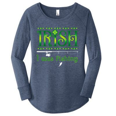 Irish I Was Fishing Shamrock Cool Gift Women's Perfect Tri Tunic Long Sleeve Shirt