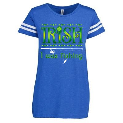 Irish I Was Fishing Shamrock Cool Gift Enza Ladies Jersey Football T-Shirt