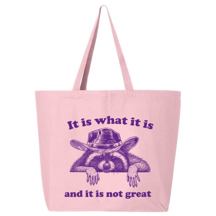 It Is What It Is And It Is Not Great Racoon Meme 25L Jumbo Tote