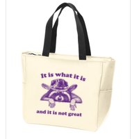 It Is What It Is And It Is Not Great Racoon Meme Zip Tote Bag