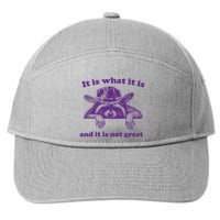 It Is What It Is And It Is Not Great Racoon Meme 7-Panel Snapback Hat