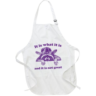 It Is What It Is And It Is Not Great Racoon Meme Apron