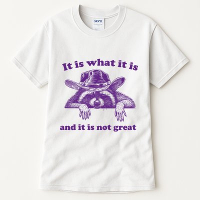 It Is What It Is And It Is Not Great Racoon Meme Tall T-Shirt