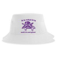 It Is What It Is And It Is Not Great Racoon Meme Sustainable Bucket Hat