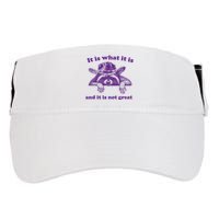 It Is What It Is And It Is Not Great Racoon Meme Adult Drive Performance Visor