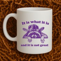It Is What It Is And It Is Not Great Racoon Meme Mug