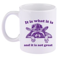 It Is What It Is And It Is Not Great Racoon Meme 11oz C Handle Ceramic Mug