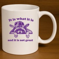 It Is What It Is And It Is Not Great Racoon Meme 11oz C Handle Ceramic Mug