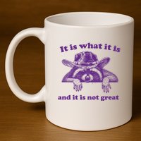 It Is What It Is And It Is Not Great Racoon Meme 11oz C Handle Ceramic Mug