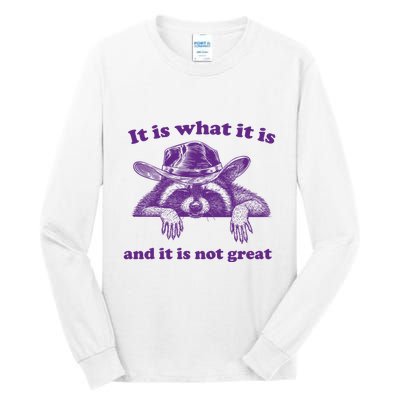 It Is What It Is And It Is Not Great Racoon Meme Tall Long Sleeve T-Shirt