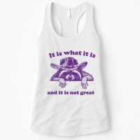 It Is What It Is And It Is Not Great Racoon Meme Womens Tank Top