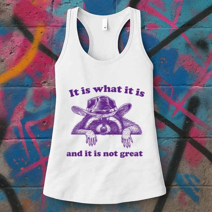 It Is What It Is And It Is Not Great Racoon Meme Womens Tank Top