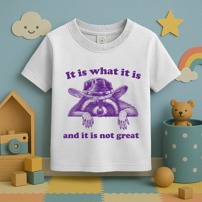 It Is What It Is And It Is Not Great Racoon Meme Toddler T-Shirt