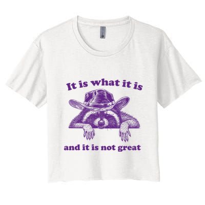 It Is What It Is And It Is Not Great Racoon Meme Crop Top