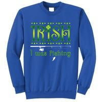 Irish I Was Fishing Shamrock Cool Gift Sweatshirt