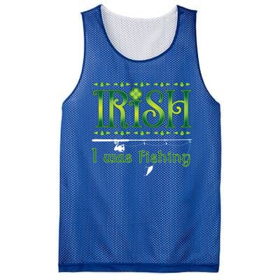 Irish I Was Fishing Shamrock Cool Gift Mesh Reversible Basketball Jersey Tank