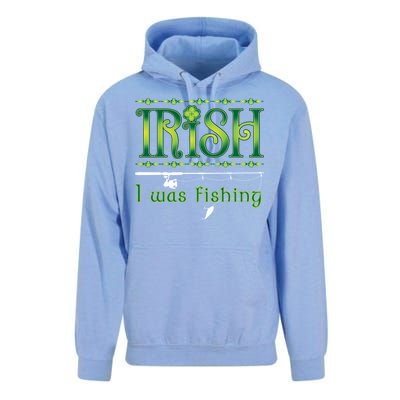 Irish I Was Fishing Shamrock Cool Gift Unisex Surf Hoodie