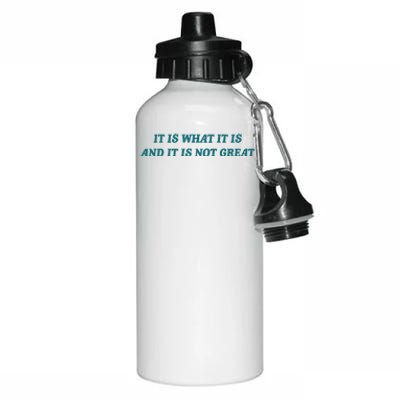 It Is What It Is And It Is Not Great Meme Aluminum Water Bottle