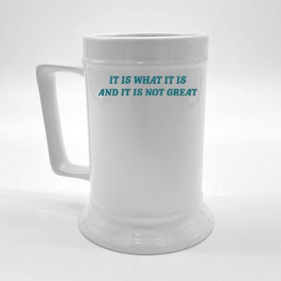 It Is What It Is And It Is Not Great Meme Beer Stein