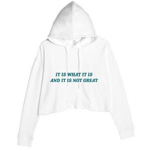 It Is What It Is And It Is Not Great Meme Crop Fleece Hoodie