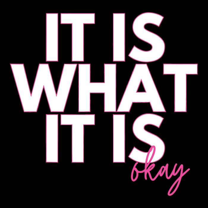 It Is What It Is Okay Cropped Pullover Crew