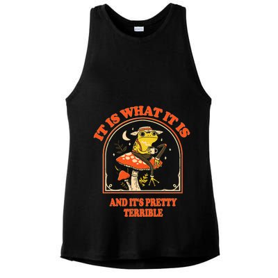 It Is What It Is And ItS Pretty Terrible Funny Design Ladies PosiCharge Tri-Blend Wicking Tank