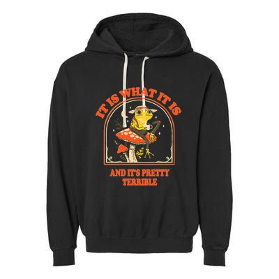 It Is What It Is And ItS Pretty Terrible Funny Design Garment-Dyed Fleece Hoodie