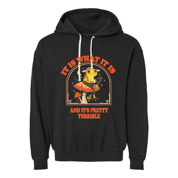 It Is What It Is And ItS Pretty Terrible Funny Design Garment-Dyed Fleece Hoodie