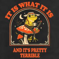 It Is What It Is And ItS Pretty Terrible Funny Design 7 Panel Mesh Trucker Snapback Hat