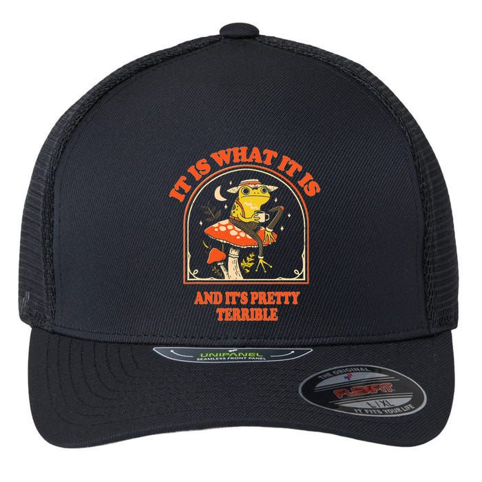 It Is What It Is And ItS Pretty Terrible Funny Design Flexfit Unipanel Trucker Cap
