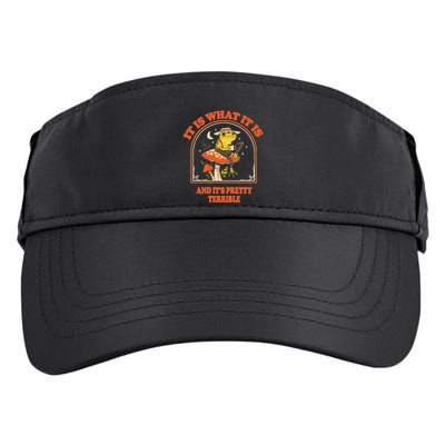 It Is What It Is And ItS Pretty Terrible Funny Design Adult Drive Performance Visor