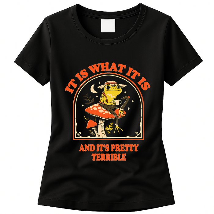 It Is What It Is And ItS Pretty Terrible Funny Design Womens T-Shirt