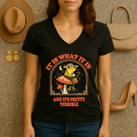 It Is What It Is And ItS Pretty Terrible Funny Design Women's V-Neck T-Shirt