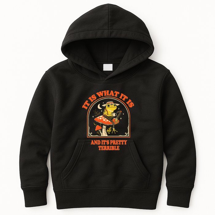 It Is What It Is And ItS Pretty Terrible Funny Design Kids Hoodie
