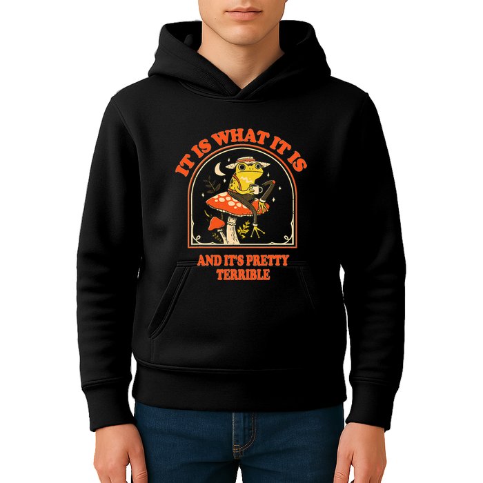 It Is What It Is And ItS Pretty Terrible Funny Design Kids Hoodie