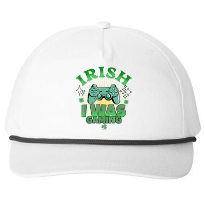 Irish I Was Gaming Funny St Patricks Day Gamer Snapback Five-Panel Rope Hat