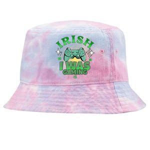 Irish I Was Gaming Funny St Patricks Day Gamer Tie-Dyed Bucket Hat