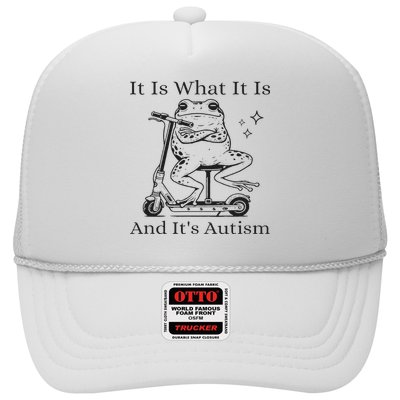 It Is What It Is And It's Autism Funny Frog Autism Awareness Trucker Hat