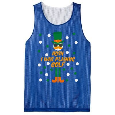 Irish I Was Playing Golf St Patricks Day Gift Mesh Reversible Basketball Jersey Tank