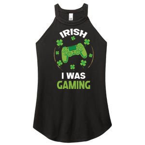 Irish I Was Gaming Funny St Patricks Day Women's Perfect Tri Rocker Tank