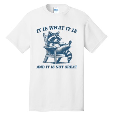 It Is What It Is And It Is Not Great Racoon Meme Tall T-Shirt