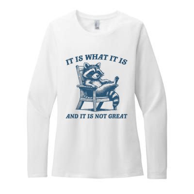 It Is What It Is And It Is Not Great Racoon Meme Womens CVC Long Sleeve Shirt