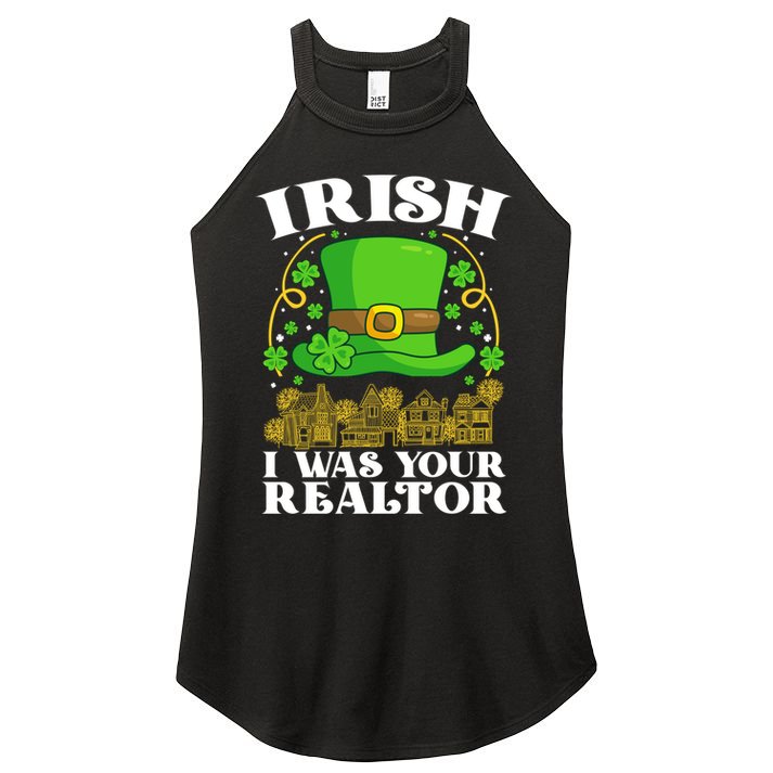 Irish I Was Your Realtor St Patricks Day Lead Generation Cute Gift Women's Perfect Tri Rocker Tank