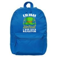 Irish I Was Your Realtor St Patricks Day Lead Generation Cute Gift 16 in Basic Backpack